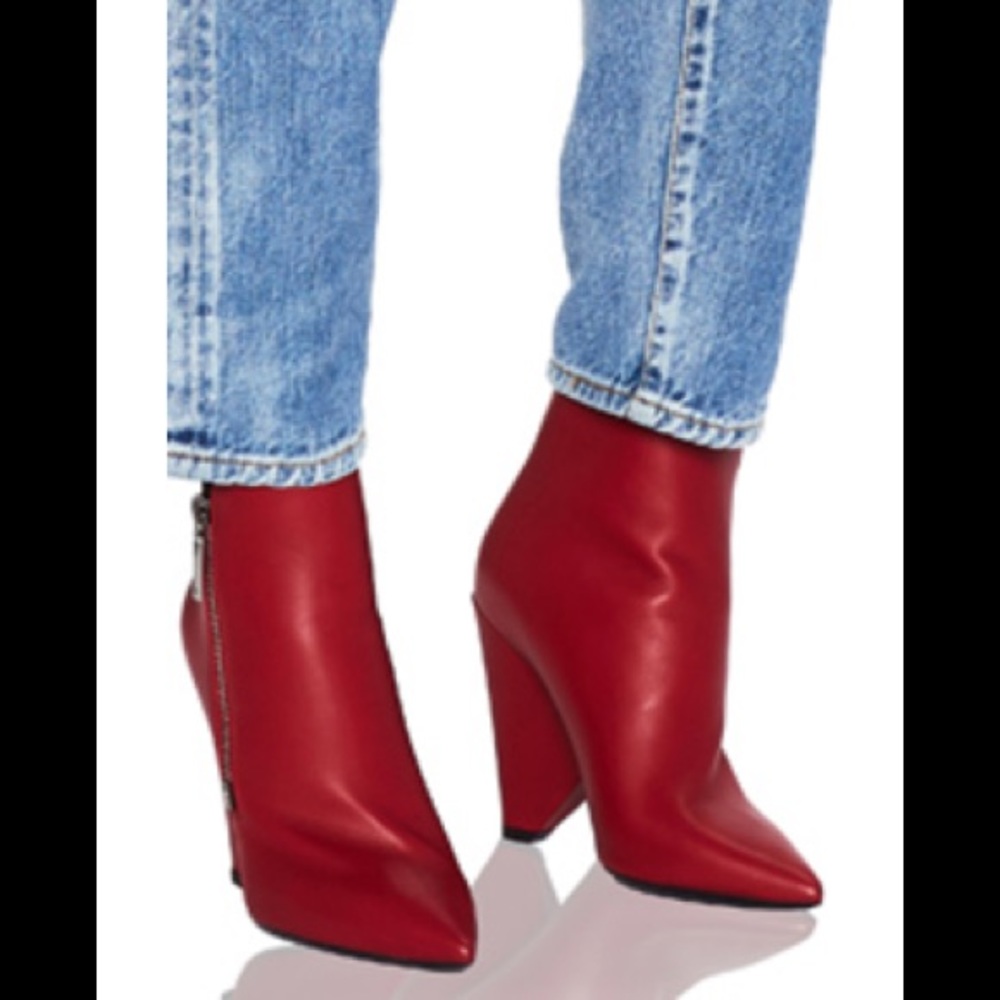 Saint Laurent Niki Leather Ankle Boots